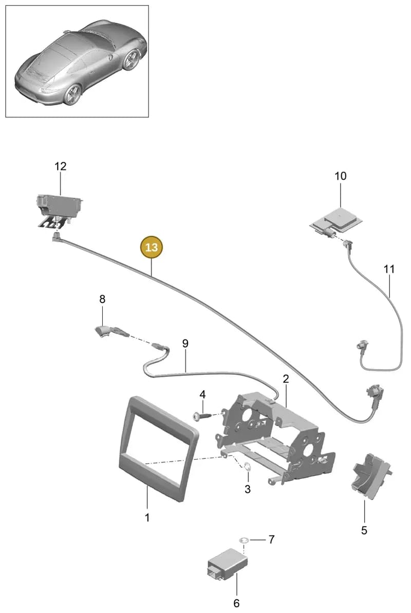 99761204725 — Porsche 991 Carrera 4 (2011-2016) diagram p38911001, position 13