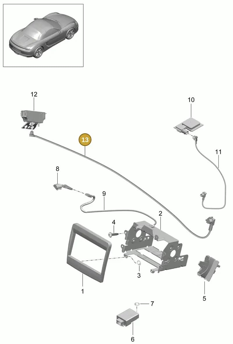 99761204725 — Porsche Boxster (2012-2016) diagram p39911001, position 13