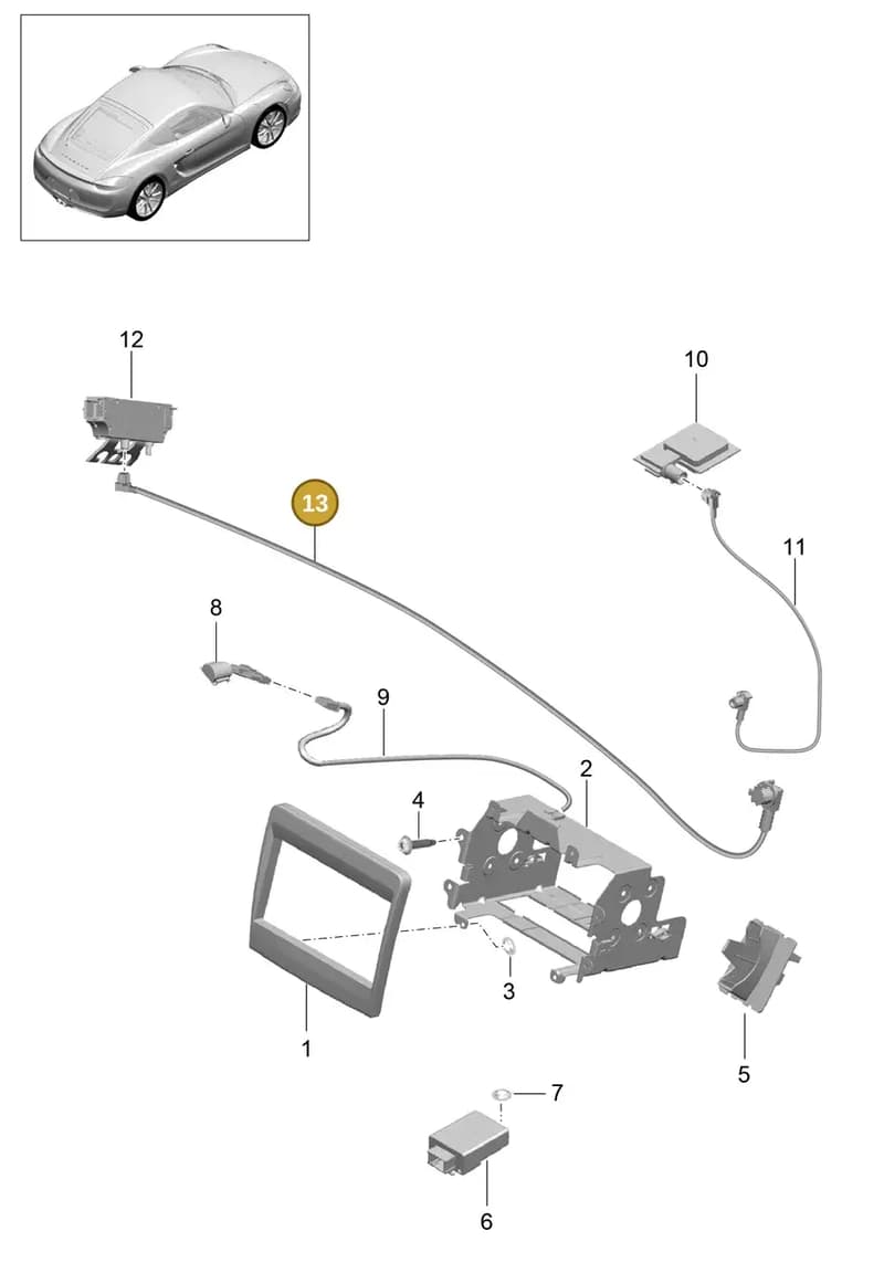 99761204725 — Porsche Cayman (2013-2016) diagram p40911001, position 13