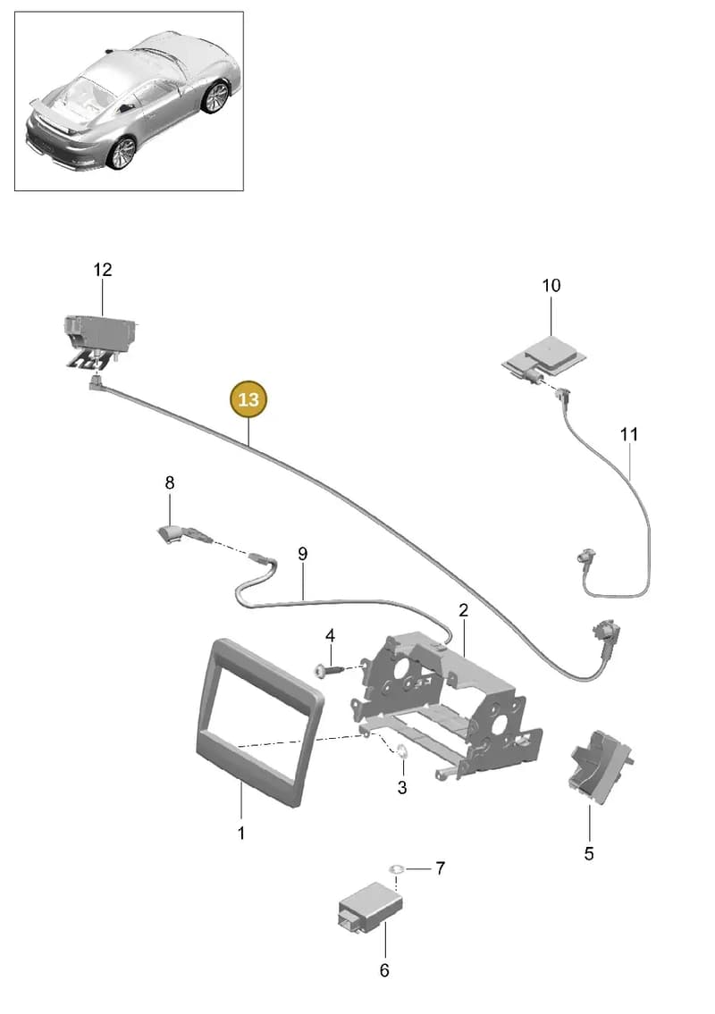 99761204725 — Porsche 911 (2013-2020) diagram p41911001, position 13