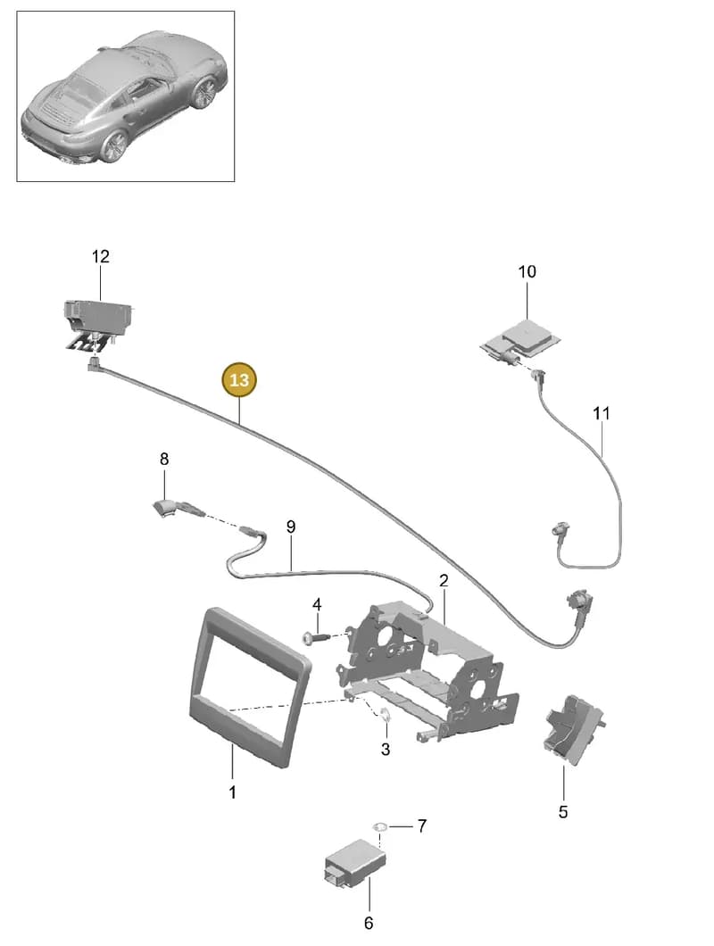 99761204725 — Porsche GT2 RS Clubsport (2013-2020) diagram p42911001, position 13