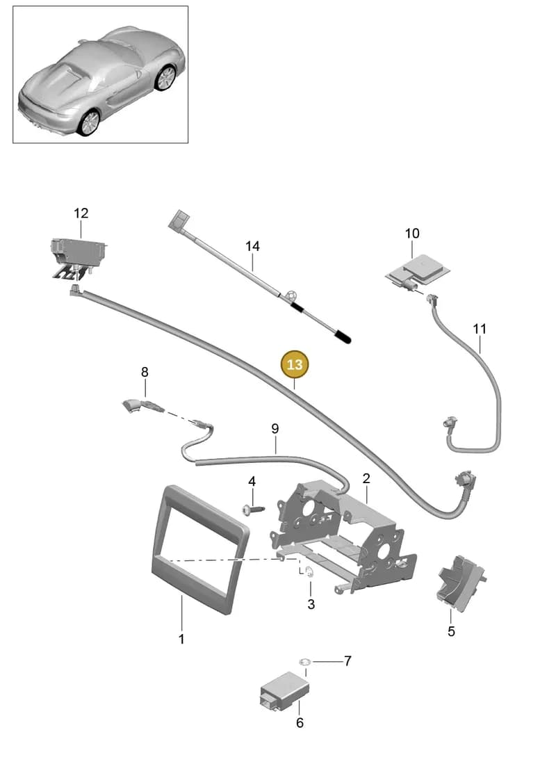 99761204725 — Porsche Boxster Spyder (2015-2016) diagram p46911001, position 13