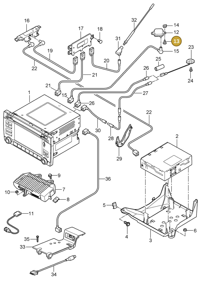 99761204725 — Porsche GT2 RS (2009-2012) diagram p36911000, position 13