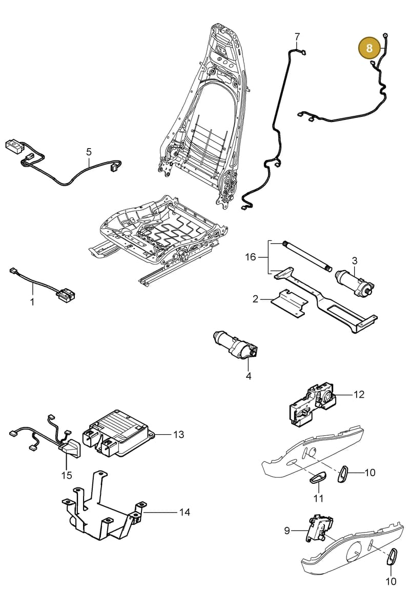 99761278510 — Porsche Turbo (2006-2009) diagram p30817060, position 8