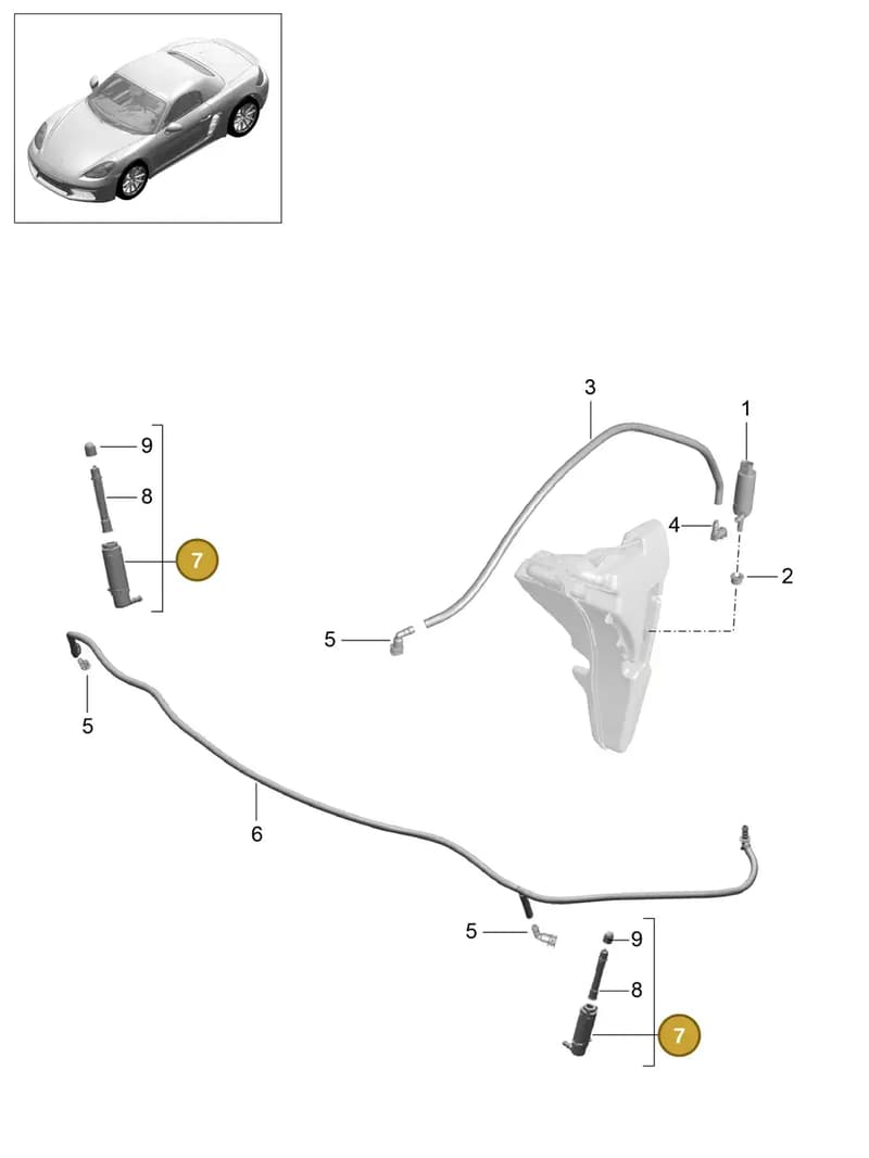 99762816301 — Porsche Boxster (2016-2019) diagram p48904020, position 7