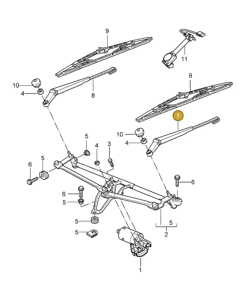 99762827300 — Porsche Carrera 4 Cabrio (2004-2008) diagram p26904000, position 7