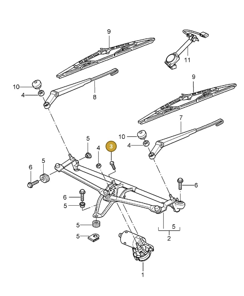 99762891000 — Porsche Carrera 4 Cabrio (2004-2008) diagram p26904000, position 3