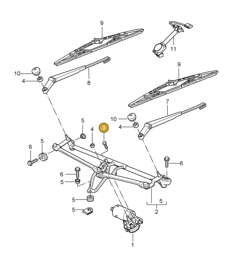 99762891000 — Porsche Turbo (2006-2009) diagram p30904000, position 3