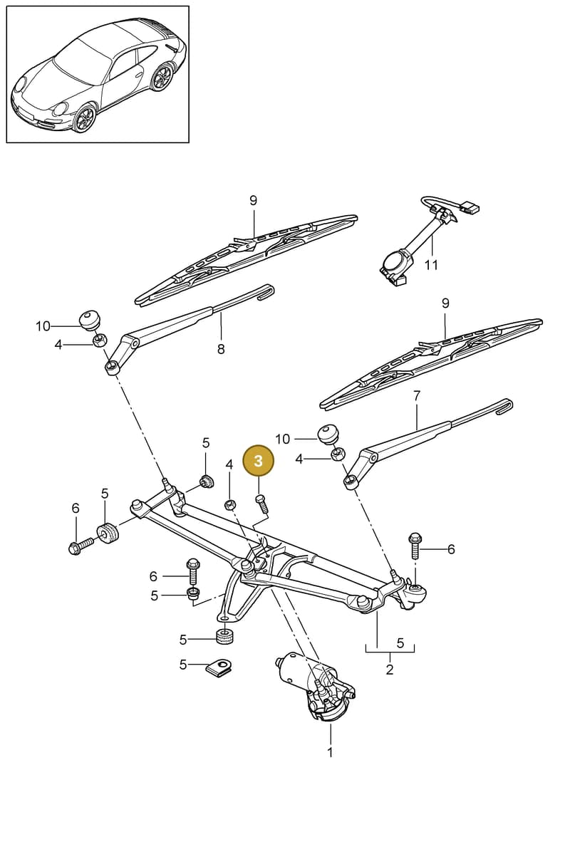 99762891000 — Porsche 911 Carrera (2008-2012) diagram p32904000, position 3