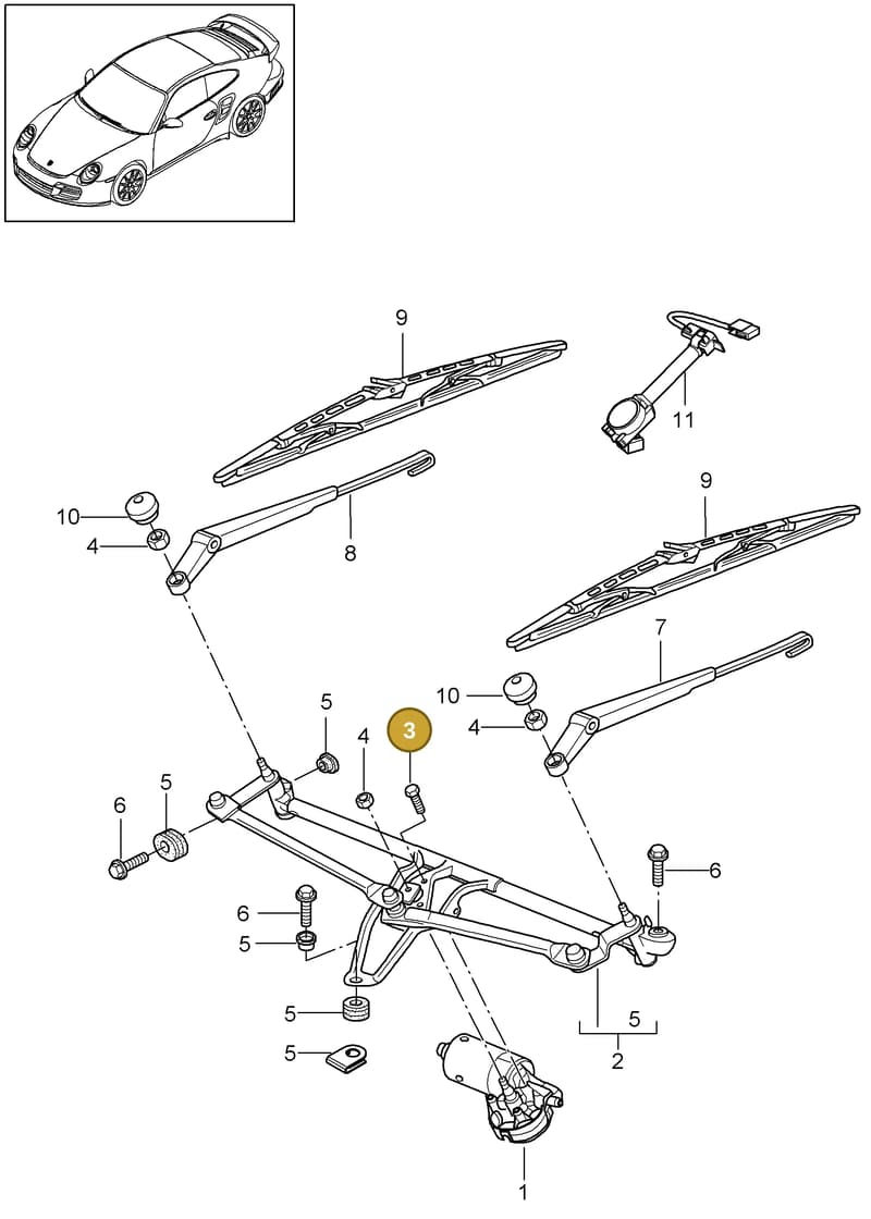 99762891000 — Porsche GT2 RS (2009-2012) diagram p36904000, position 3