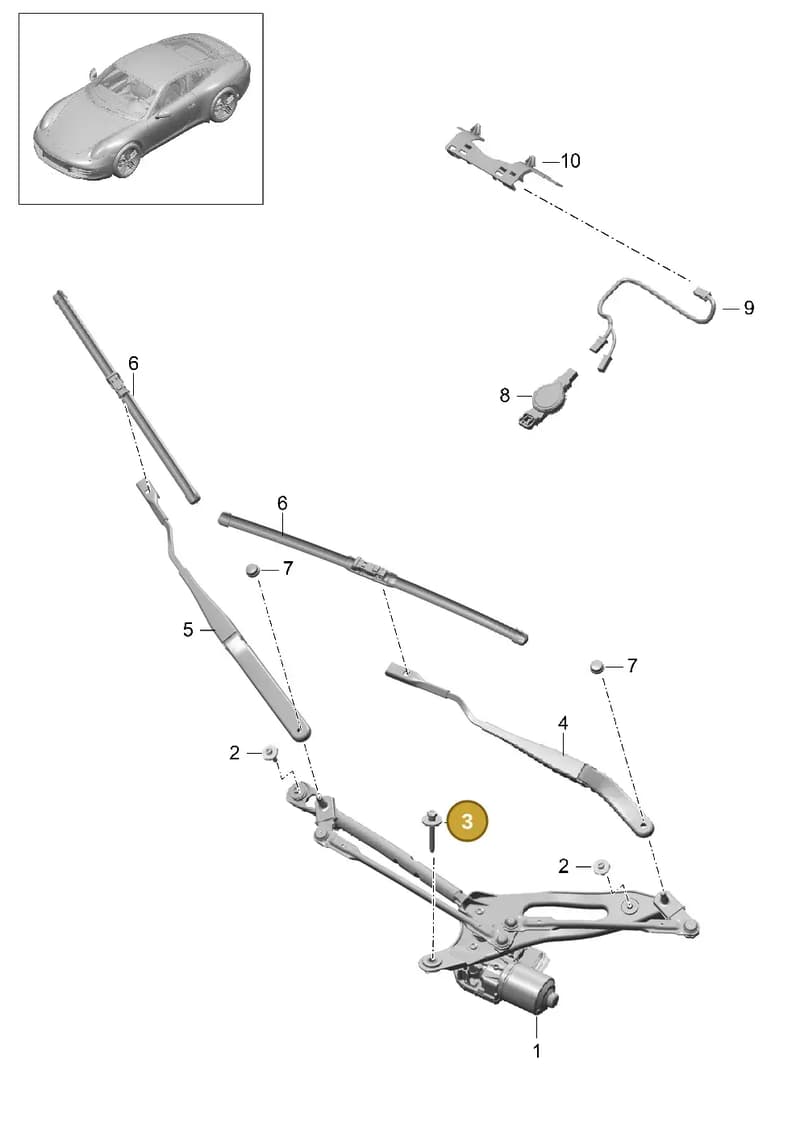 99762891000 — Porsche 991 Carrera 4 (2011-2016) diagram p38904000, position 3