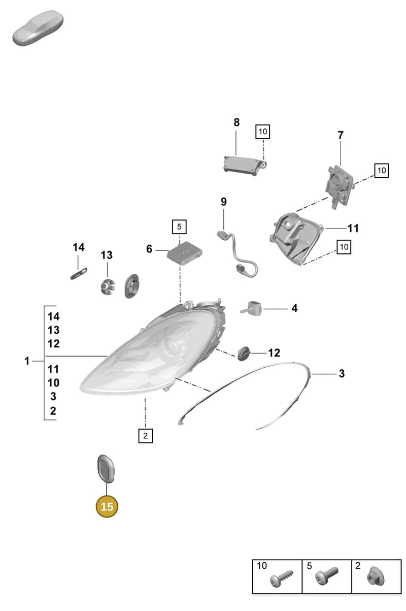 99763112700 — Porsche Boxster Spyder (2019-2020) diagram p55905010, position 15