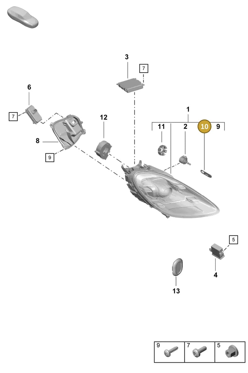 99763112700 — Porsche Boxster Spyder (2019-2020) diagram p55905030, position 10