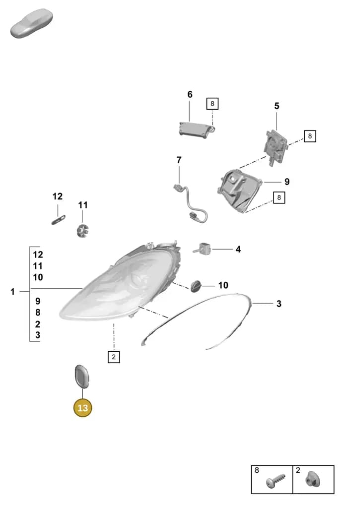99763112700 — Porsche Boxster Spyder (2019-2020) diagram p55905000, position 13