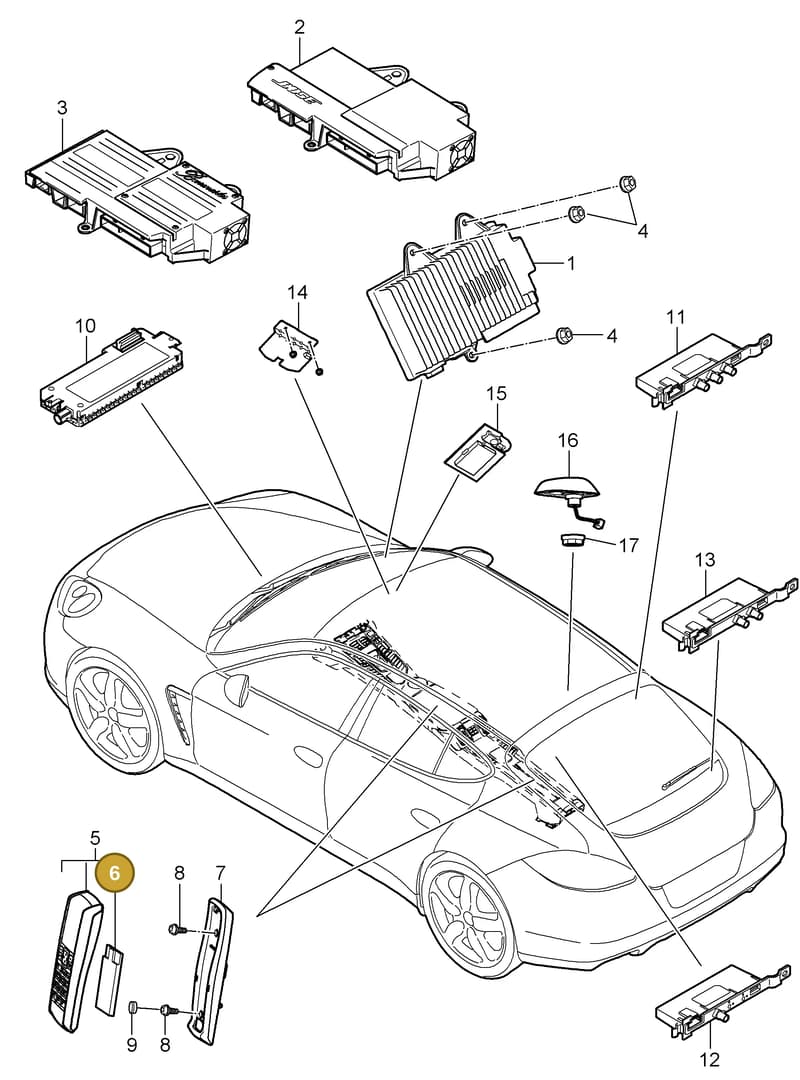 99764691600 — Porsche Panamera (2009-2016) diagram p35911010, position 6