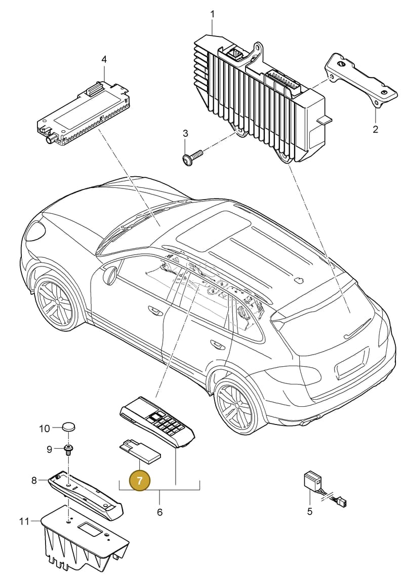 99764691600 — Porsche Cayenne (2010-2018) diagram p37911010, position 7
