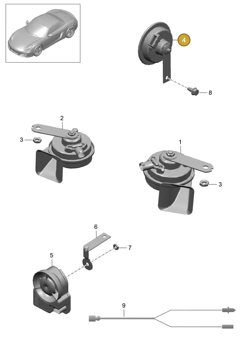 99765210400 — Porsche Boxster (2012-2016) diagram p39903000, position 4