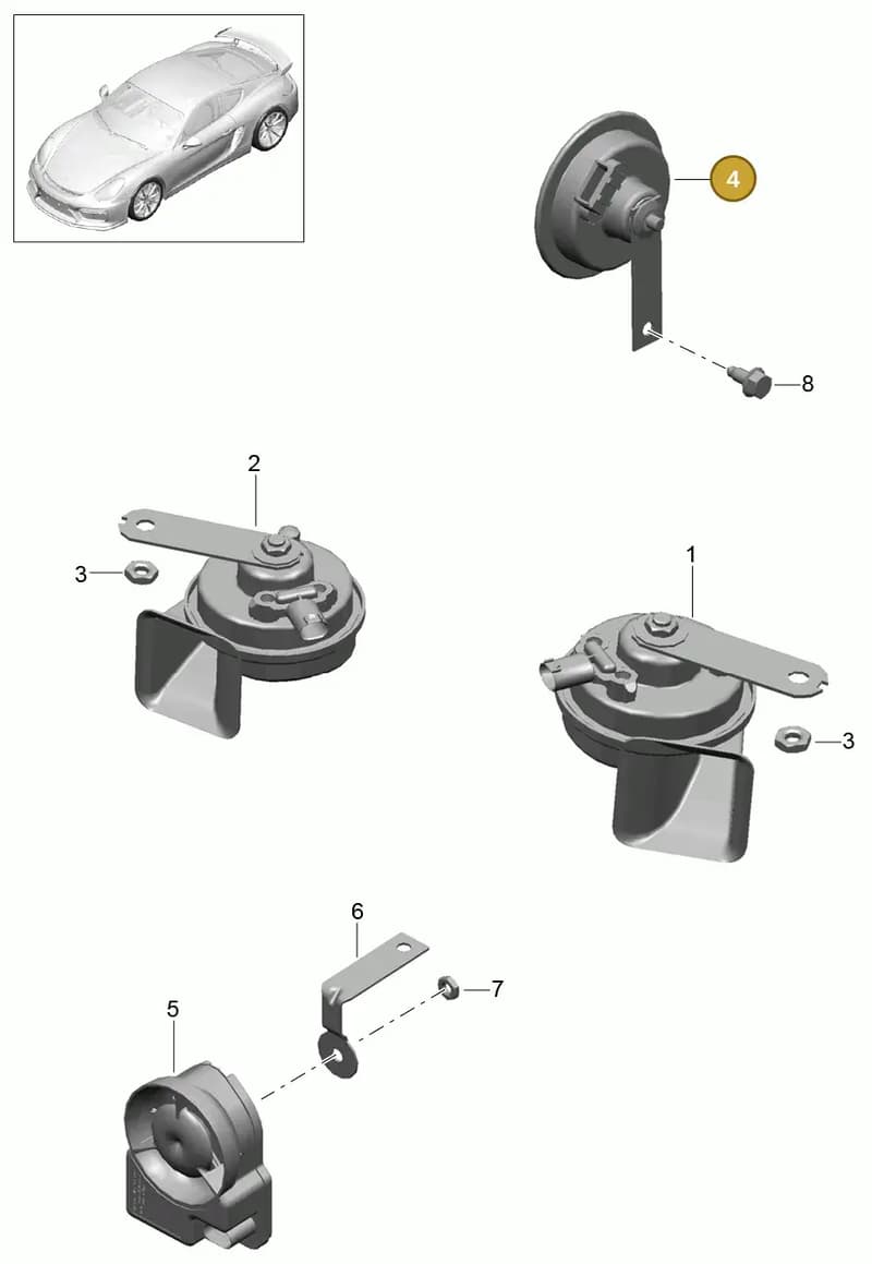 99765210400 — Porsche Cayman GT4 (2015-2016) diagram p45903000, position 4
