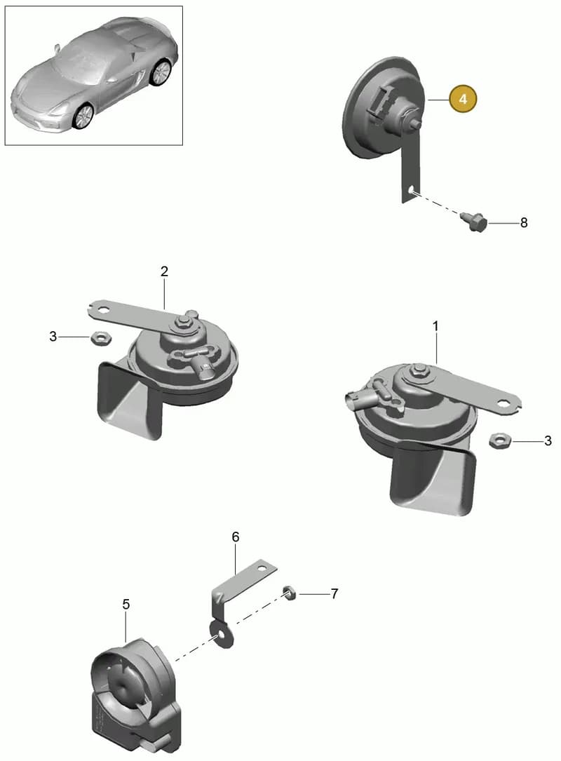 99765210400 — Porsche Boxster Spyder (2015-2016) diagram p46903000, position 4