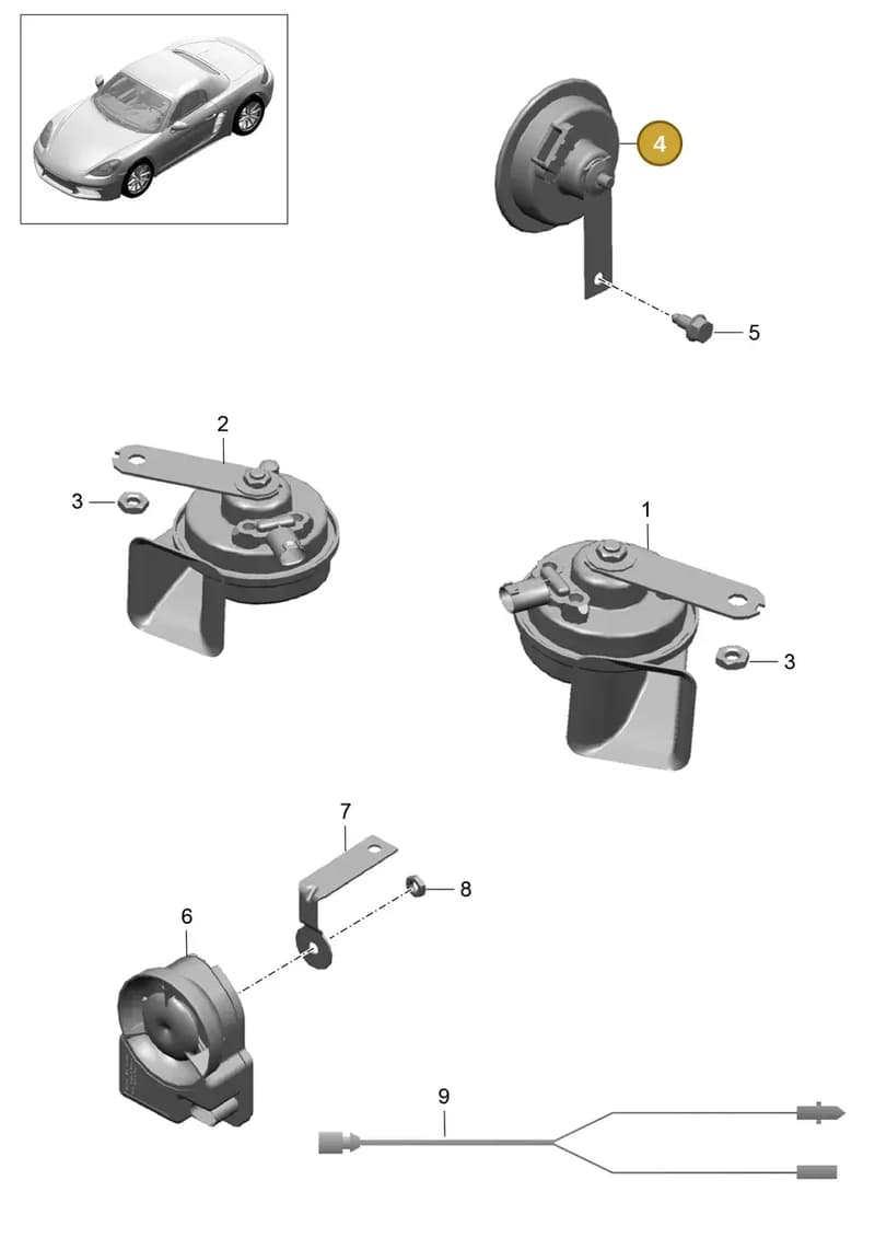 99765210400 — Porsche Boxster (2016-2019) diagram p48903000, position 4