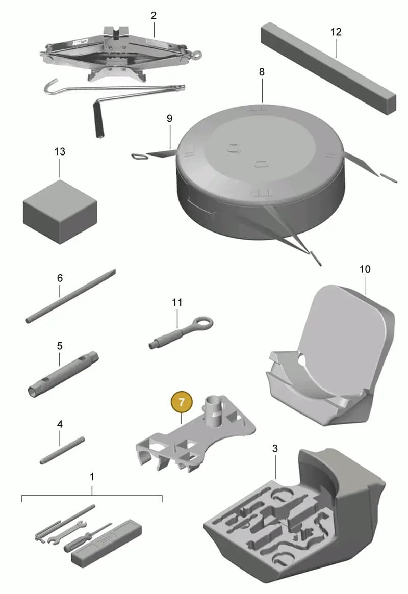 99772280100 — Porsche Boxster (2012-2016) diagram p39001000, position 7