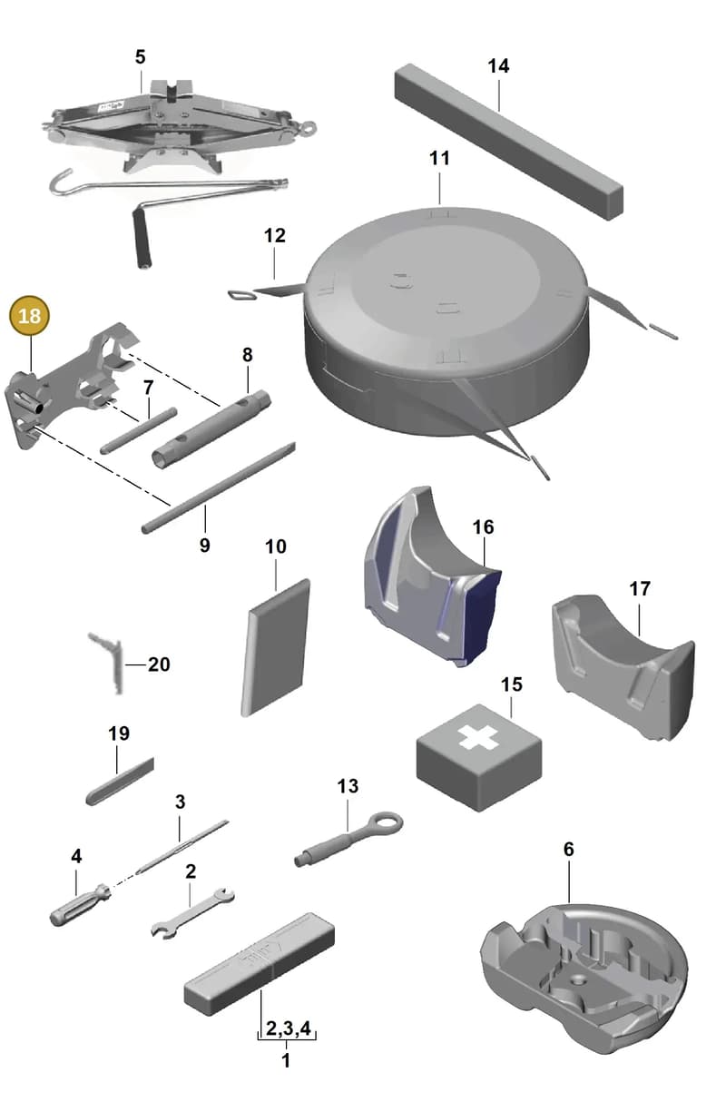99772280100 — Porsche Boxster Spyder (2019-2020) diagram p54001000, position 18