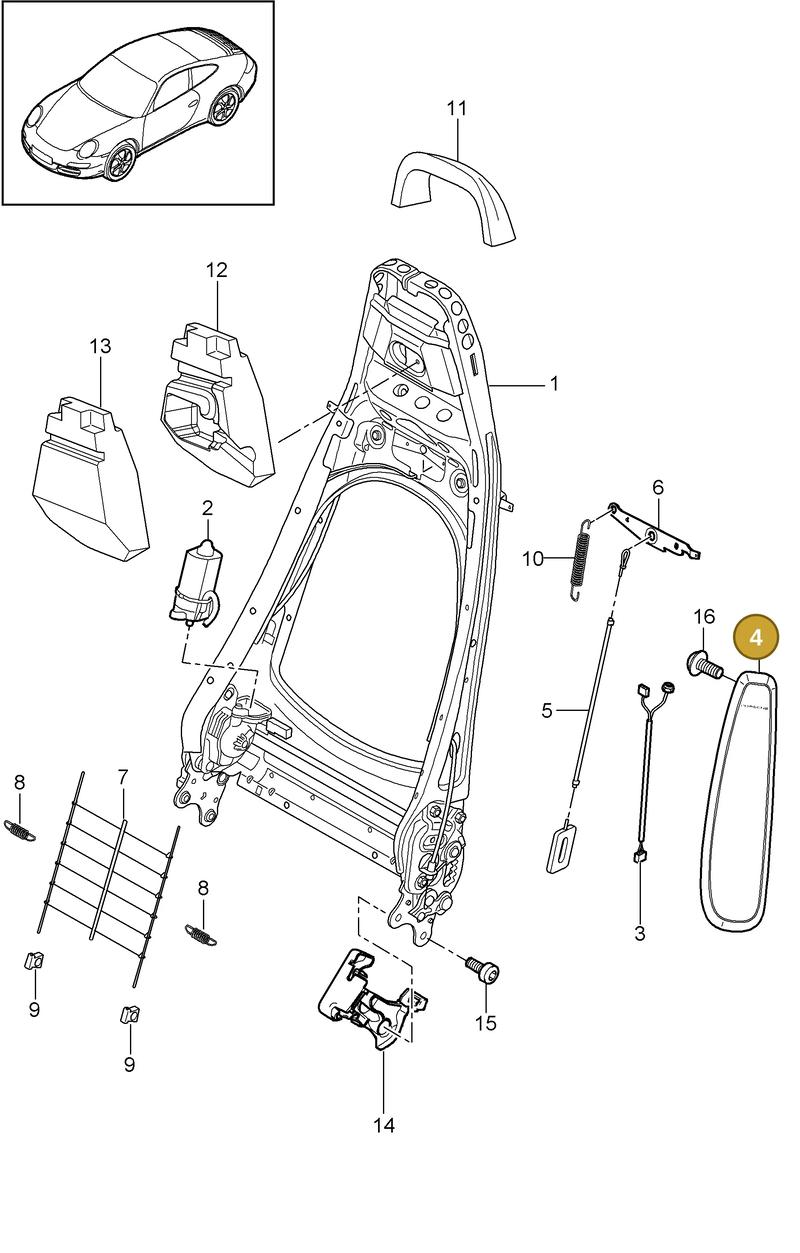 997803081028P9 — Porsche 911 Carrera (2008-2012) diagram p32817021, position 4
