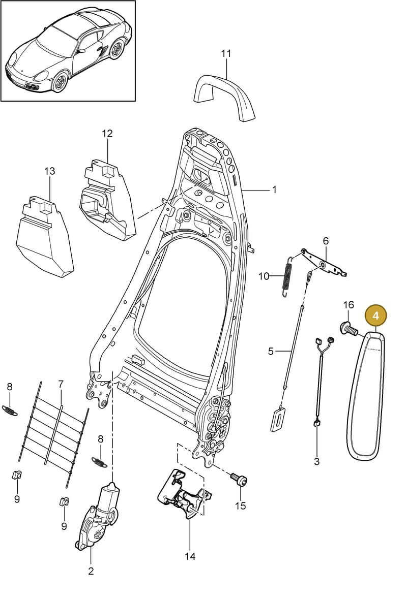 997803081028P9 — Porsche Cayman (2008-2012) diagram p34817021, position 4