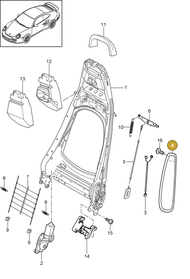 997803082028X8 — Porsche GT2 RS (2009-2012) diagram p36817021, position 4