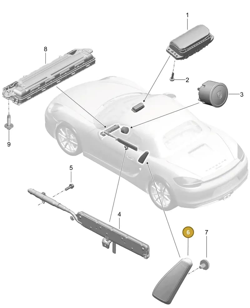 997803082035Z1 — Porsche Boxster (2012-2016) diagram p39812050, position 6