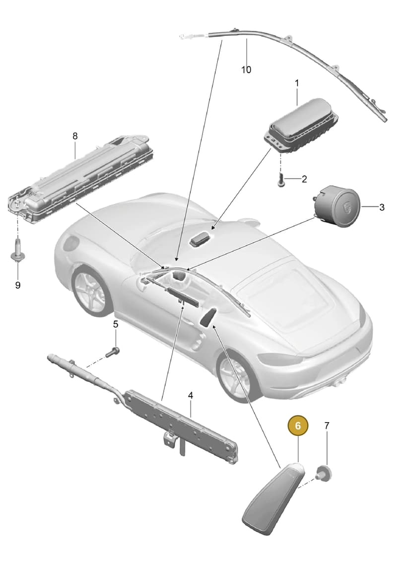 99780308203N23 — Porsche Cayman (2016-2019) diagram p50812050, position 6