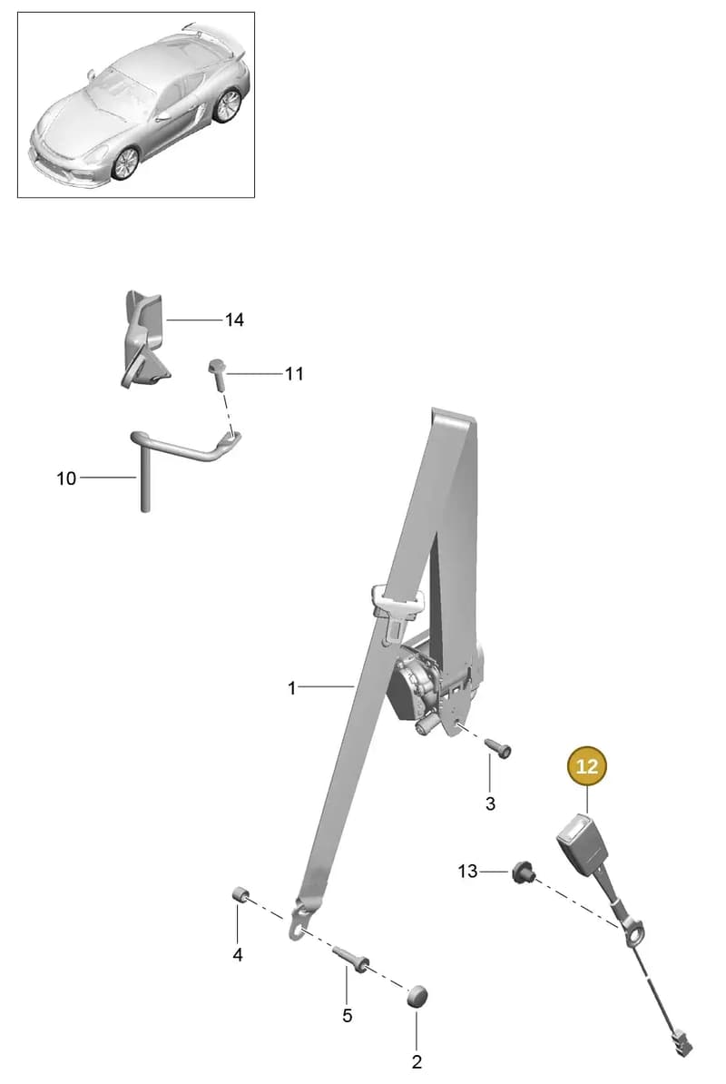 99780318311 — Porsche Cayman GT4 (2015-2016) diagram p45812000, position 12