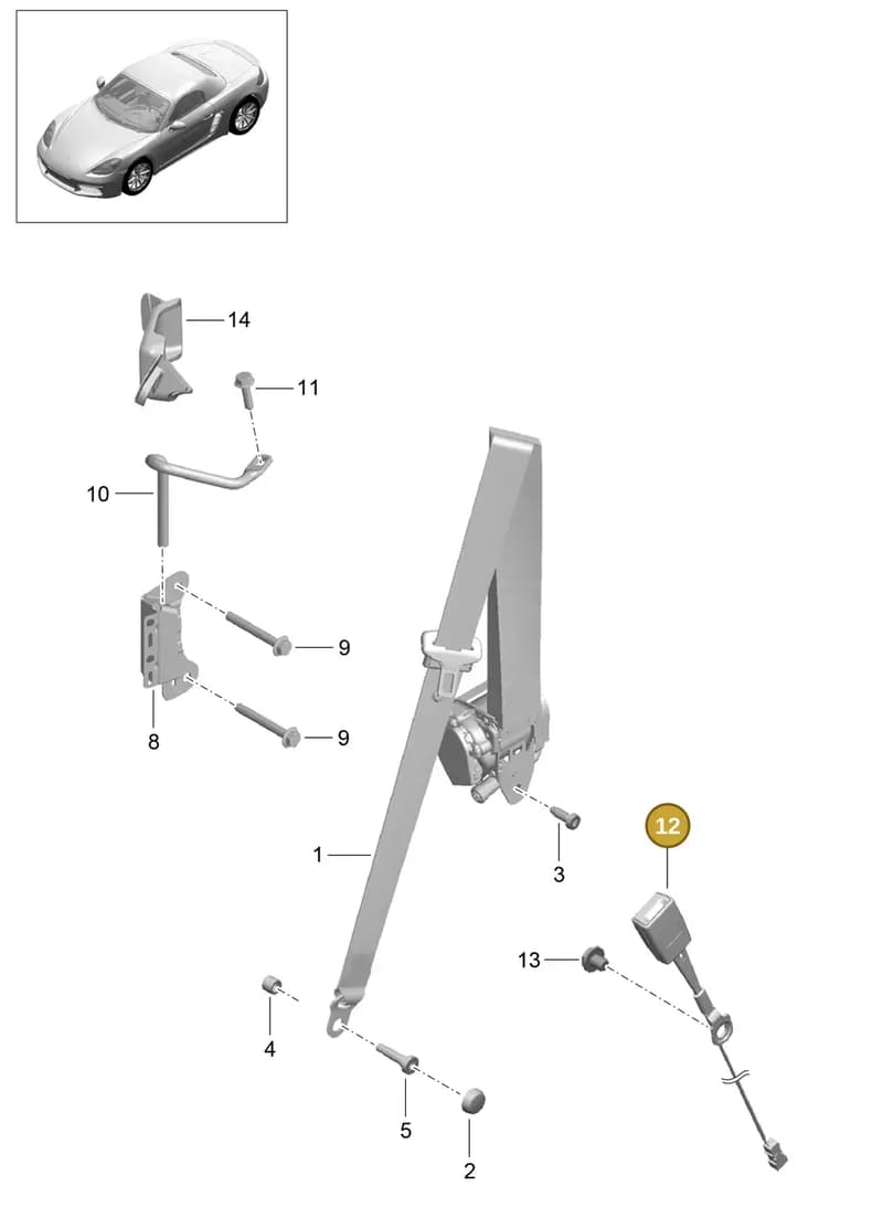 99780318311 — Porsche Boxster (2016-2019) diagram p48812000, position 12