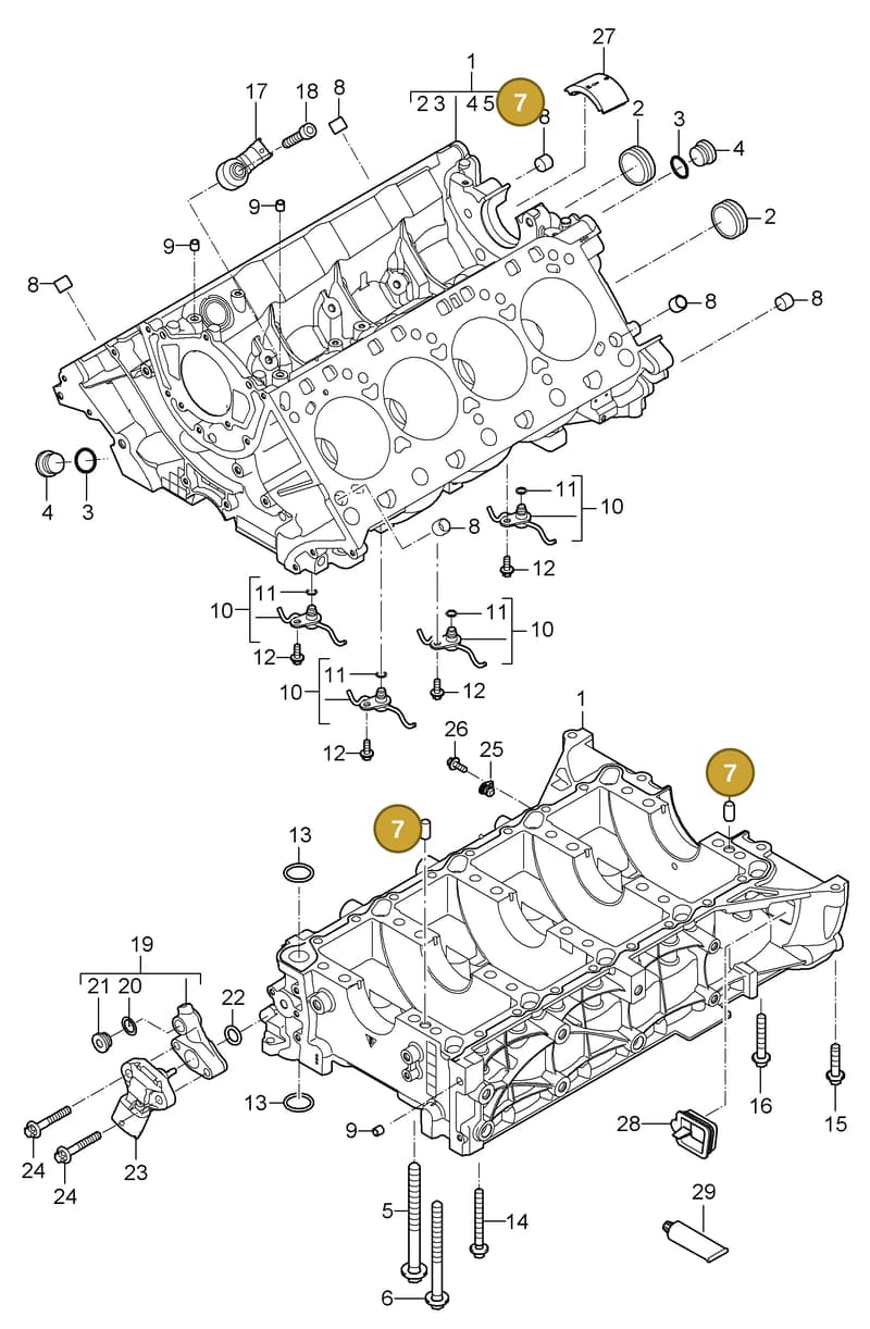 99901205100 — Porsche Cayenne (2007-2010) diagram p31101030, position 7