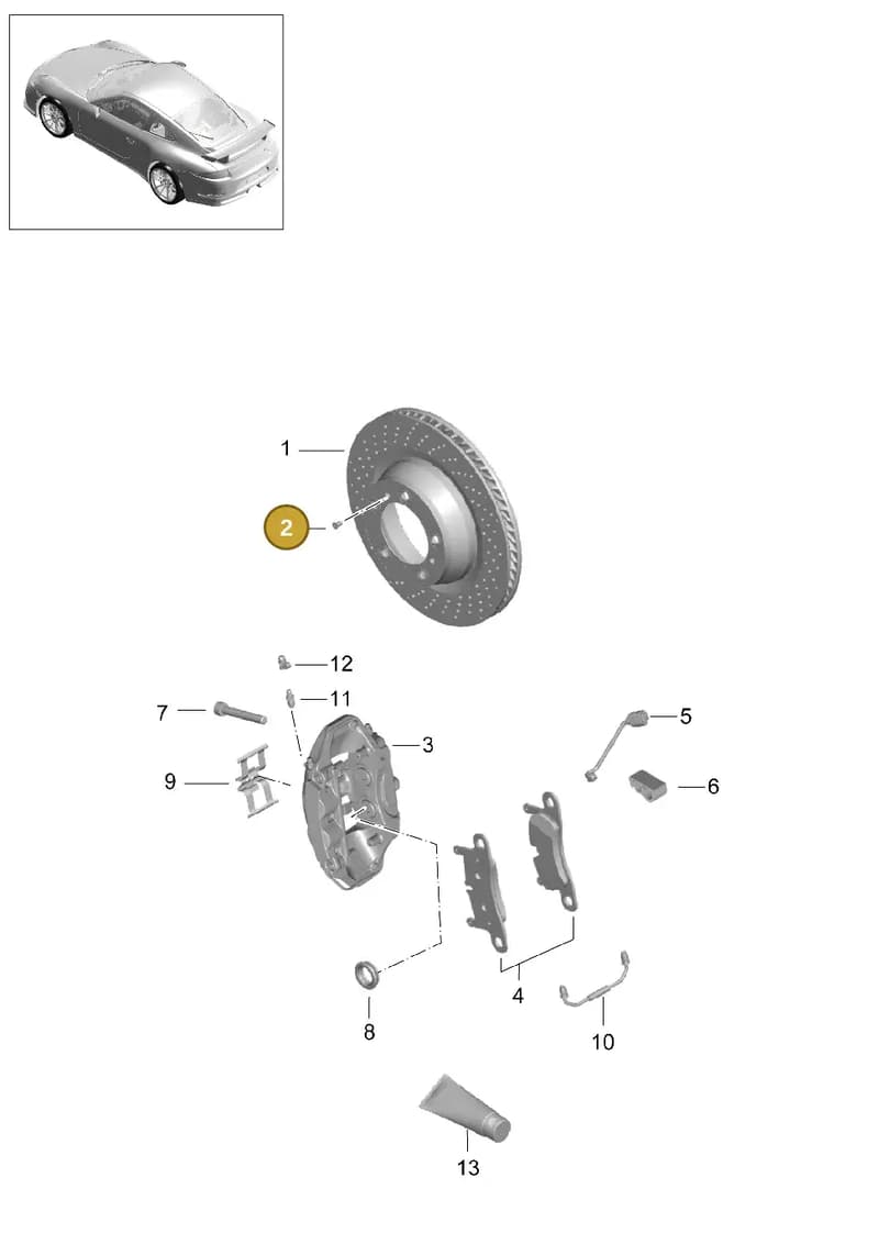 99901502509 — Porsche 911 (2013-2020) diagram p41603000, position 2
