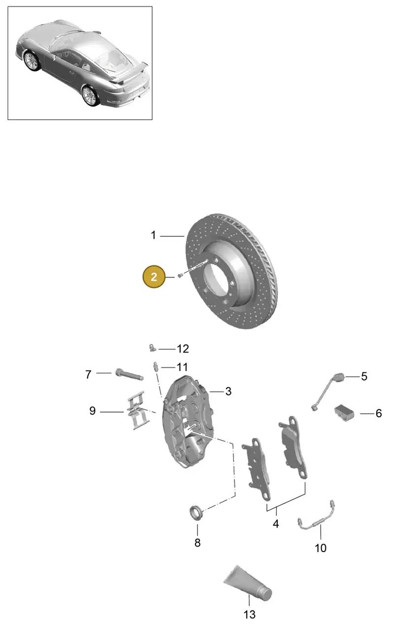 99901502509 — Porsche 911 (2013-2020) diagram p41603010, position 2