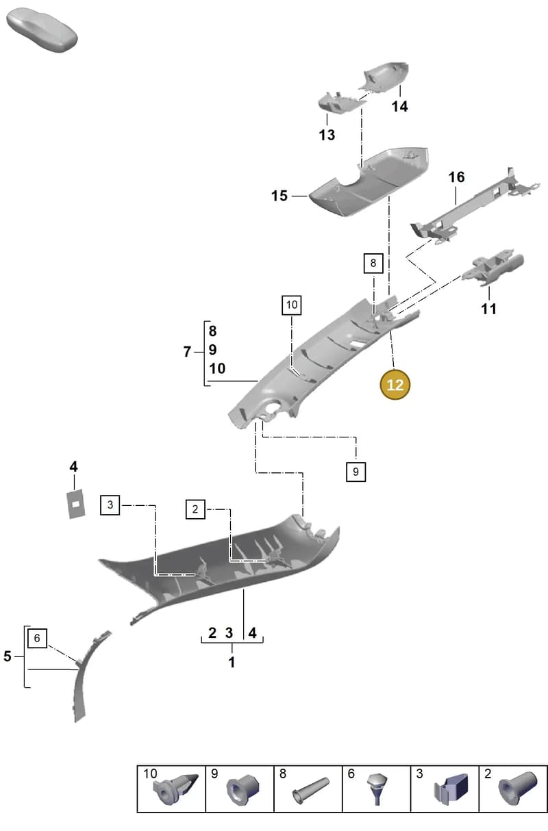 99901502509 — Porsche Boxster Spyder (2019-2020) diagram p54807500, position 12