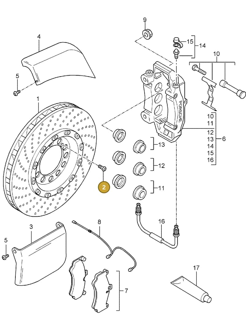 999015025A2 — Porsche Carrera GT (2003-2006) diagram p25602000, position 2