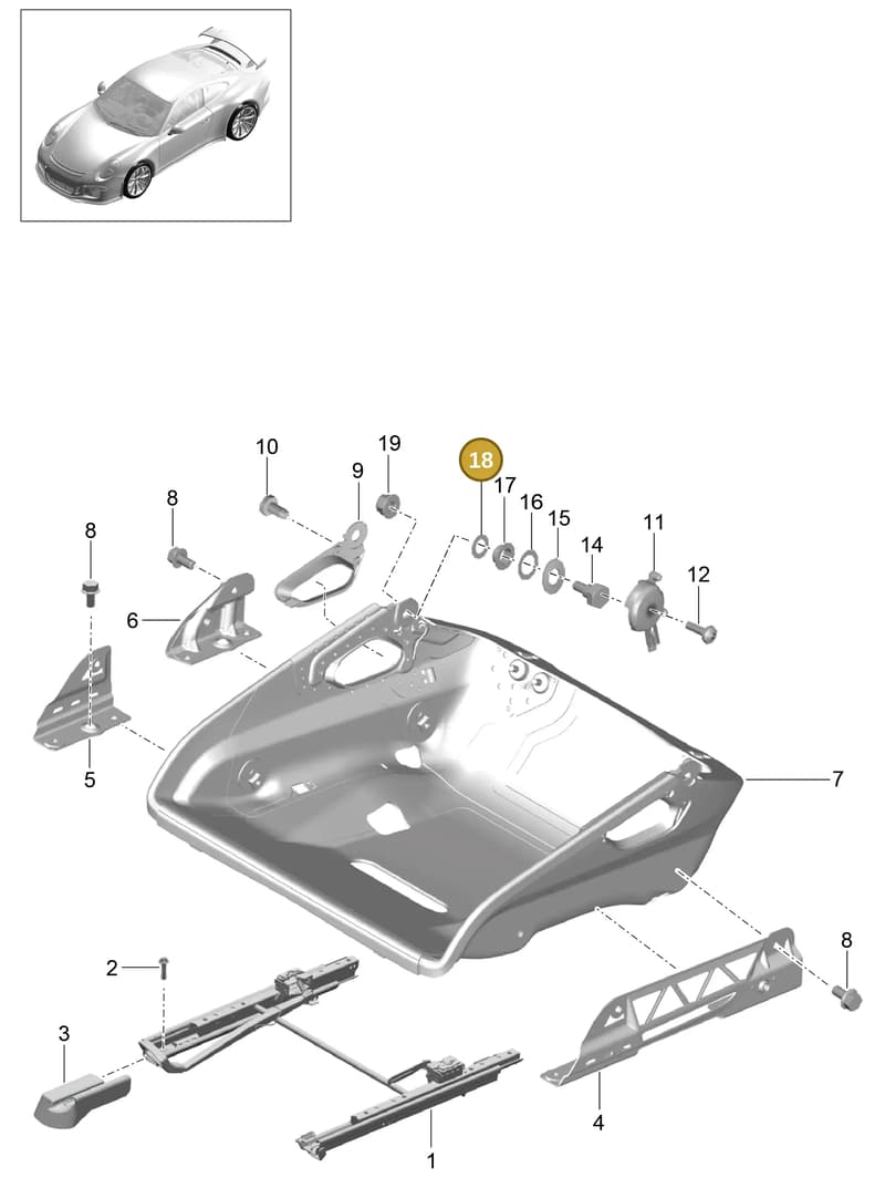 99902512240 — Porsche 911 (2013-2020) diagram p41817004, position 18