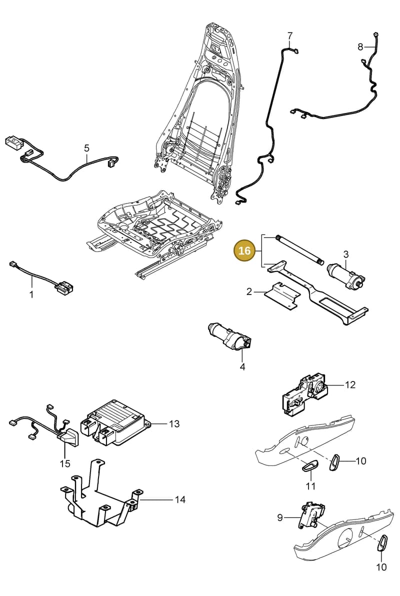 99902512240 — Porsche Turbo (2006-2009) diagram p30817060, position 16