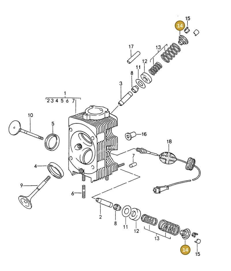 99902519330 — Porsche Carrera 4 Cabrio (1993-1998) diagram p17103000, position 14