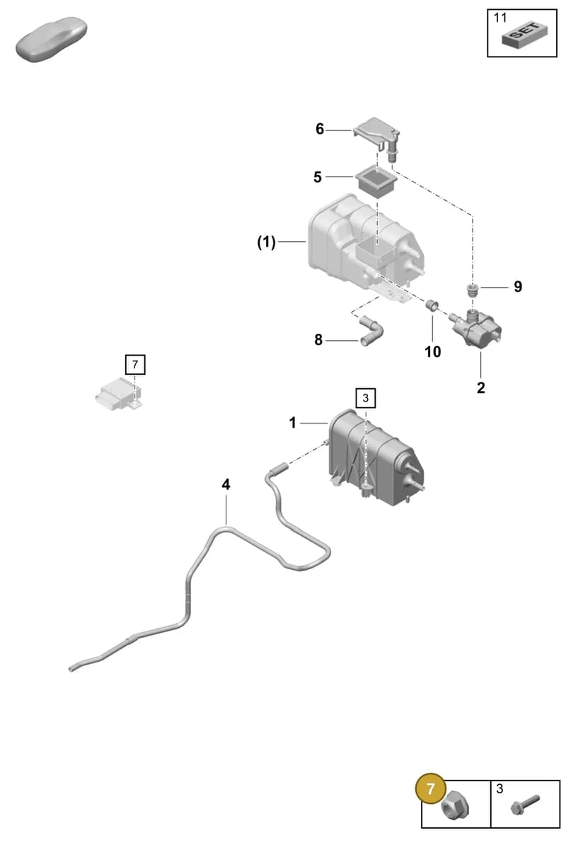 99904902509 — Porsche Boxster Spyder (2019-2020) diagram p55201200, position 7