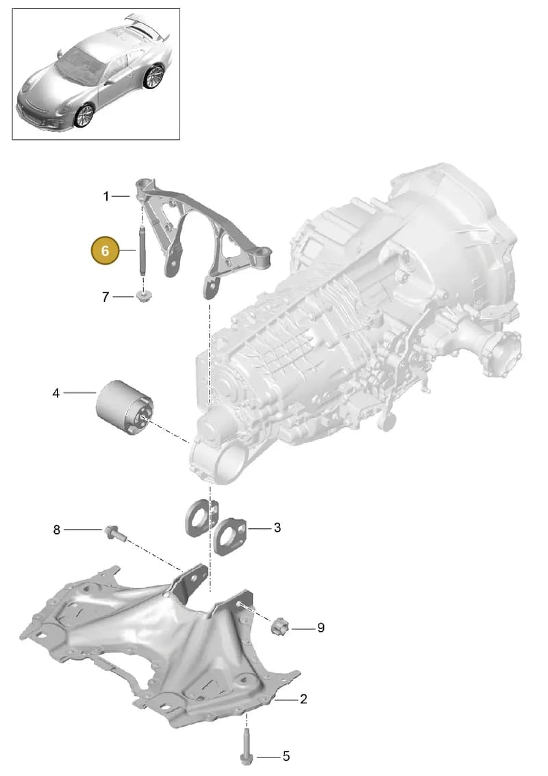 99906100902 — Porsche 911 (2013-2020) diagram p41306000, position 6