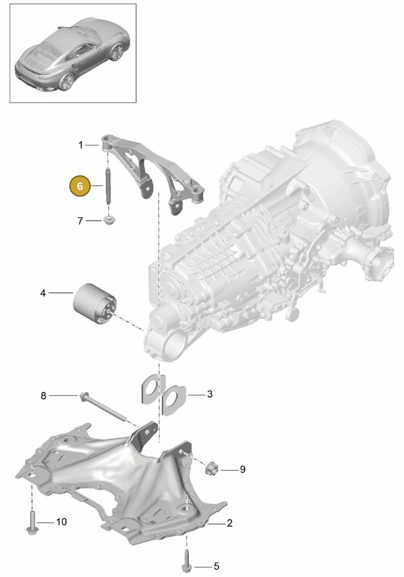 99906100902 — Porsche GT2 RS Clubsport (2013-2020) diagram p42306000, position 6