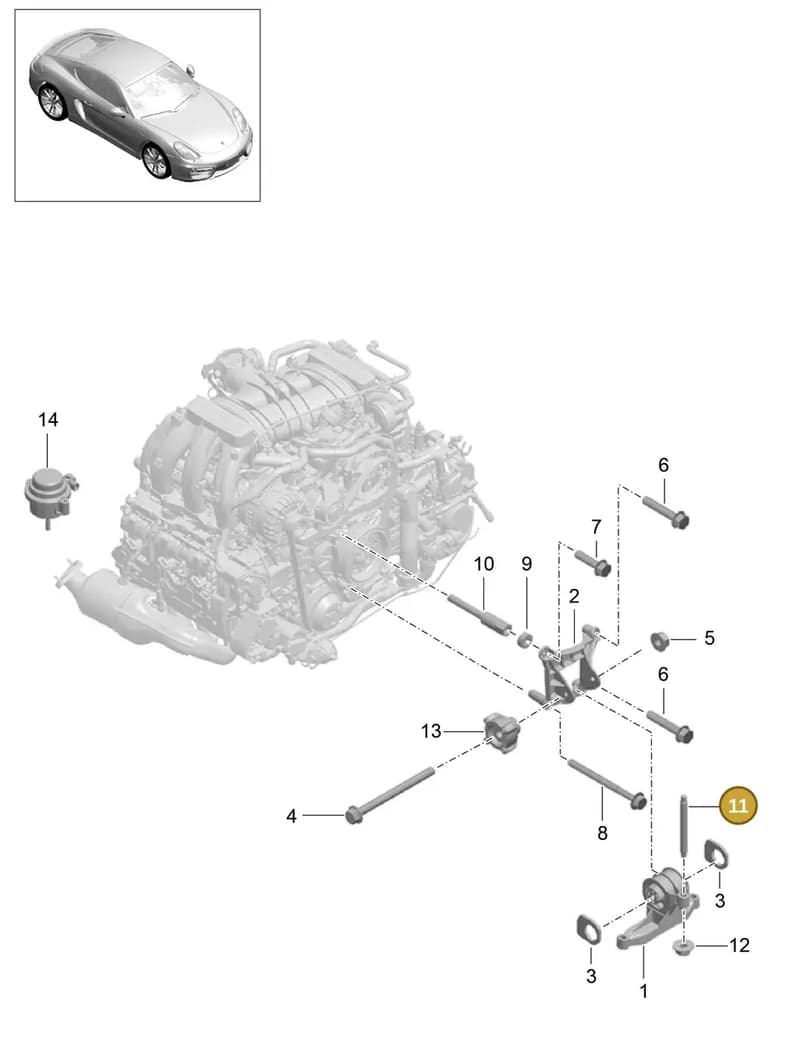 99906100902 — Porsche Cayman GT4 (2015-2016) diagram p45109000, position 11