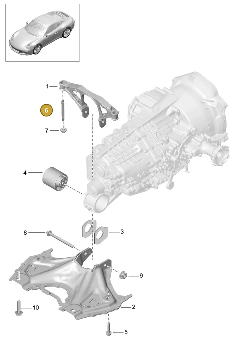 99906100902 — Porsche 911 (2016-2019) diagram p47306000, position 6