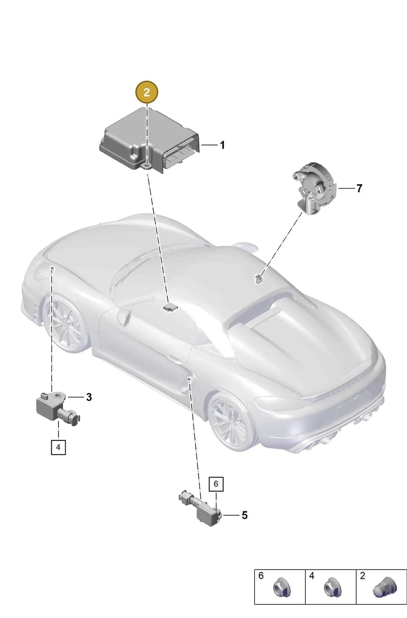 99907001502 — Porsche Boxster Spyder (2019-2020) diagram p54901050, position 2