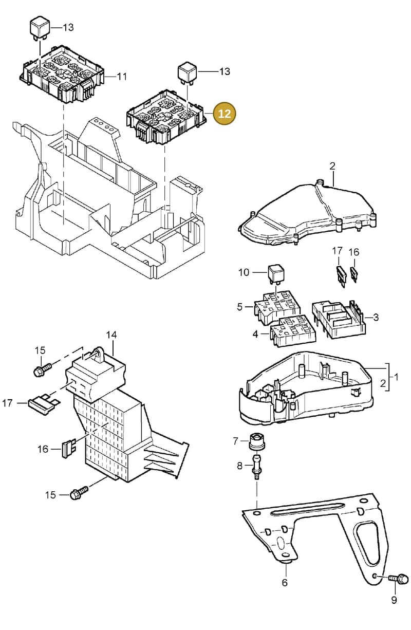 99907001600 — Porsche Cayenne (2002-2006) diagram p24902000, position 12