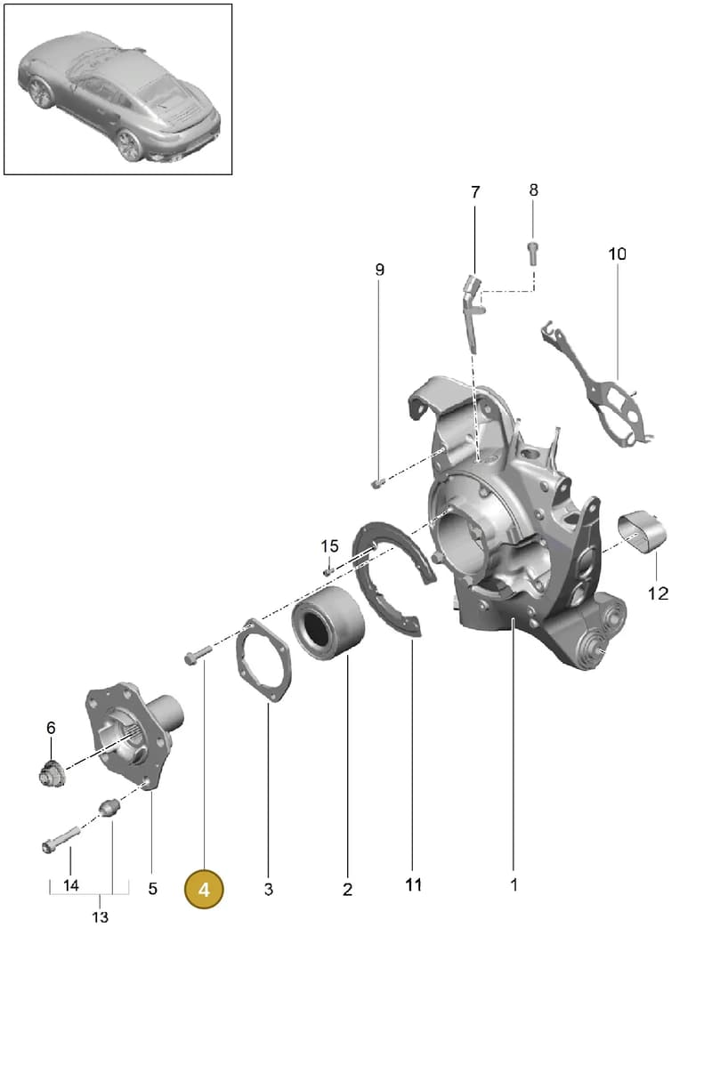 99907207701 — Porsche 911 (2013-2020) diagram p42501000, position 4