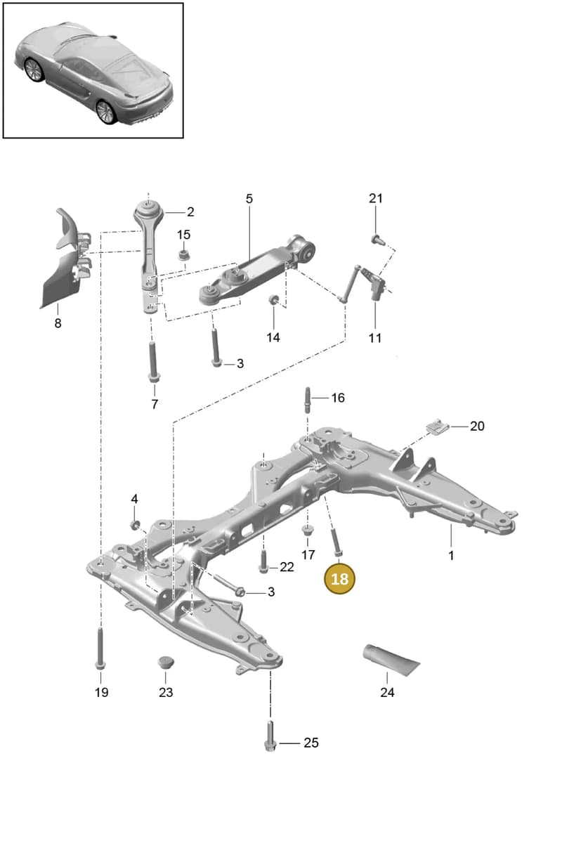 99907283601 — Porsche Cayman GT4 (2015-2016) diagram p45401000, position 18